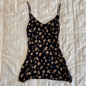 Brandy Melville Black Daisy Mini Dress
